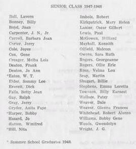 RHS 1948 Commencement Program